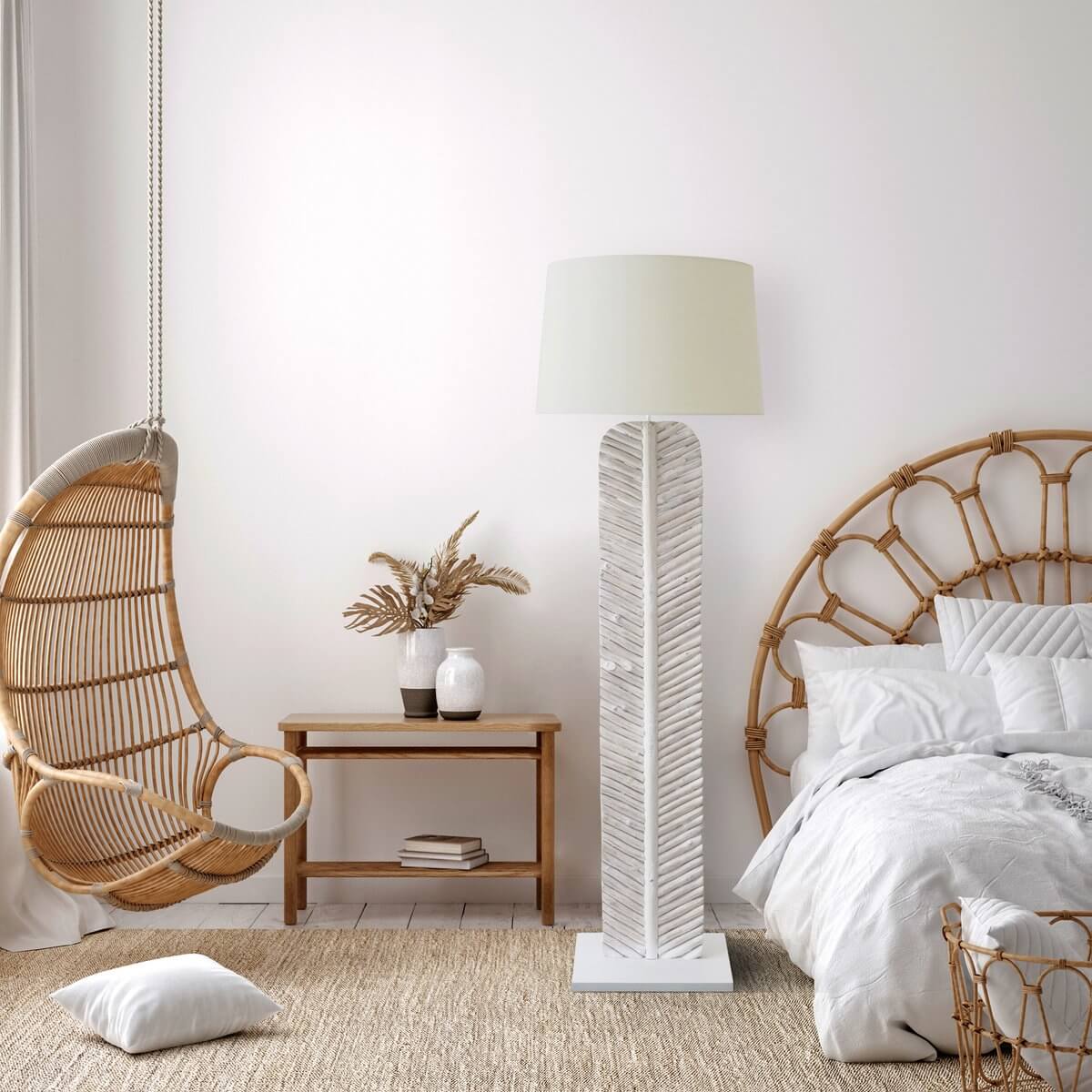 Stehleuchte Treibholz Weiß 175 cm - SalesFever