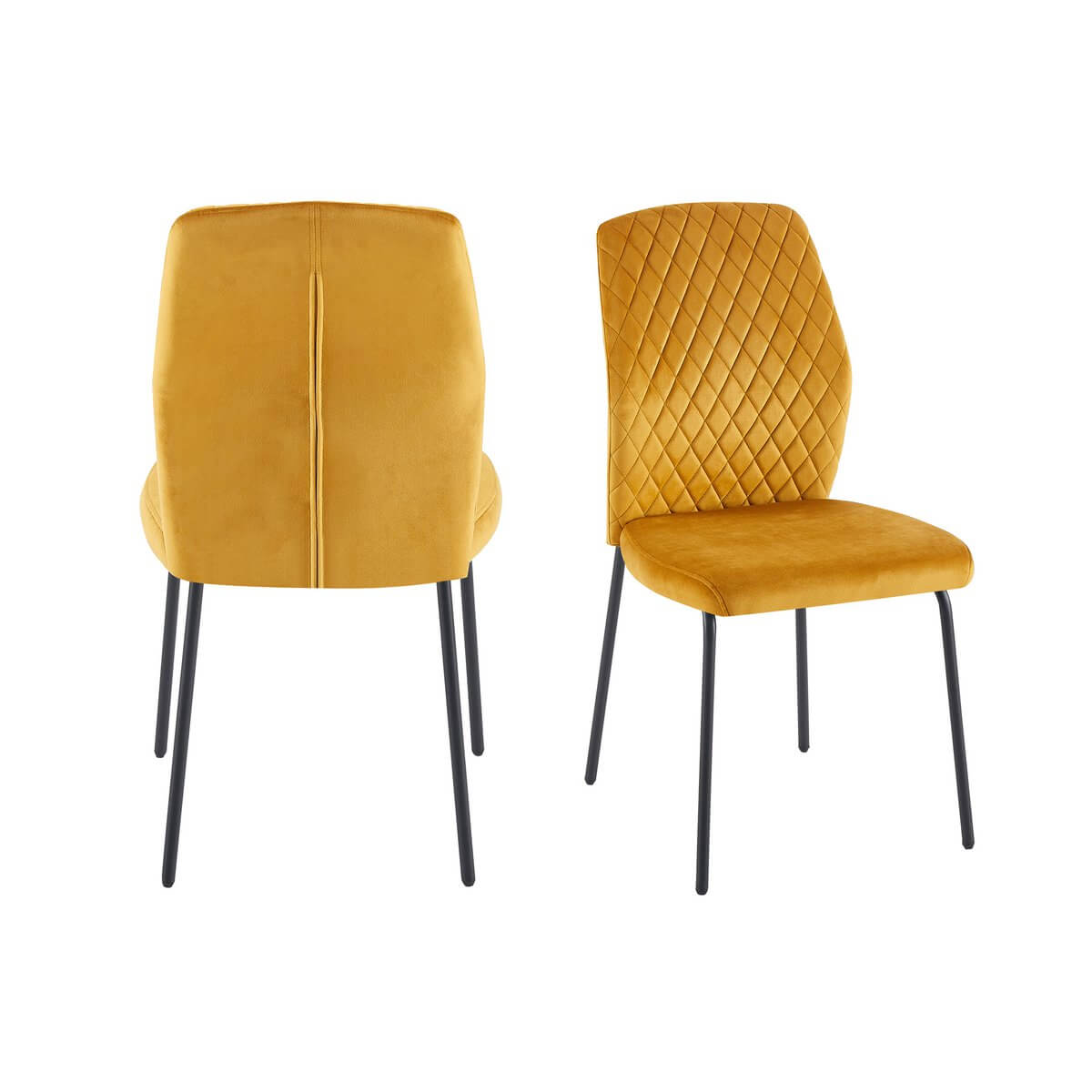 Chair set of 2 yellow - SalesFever