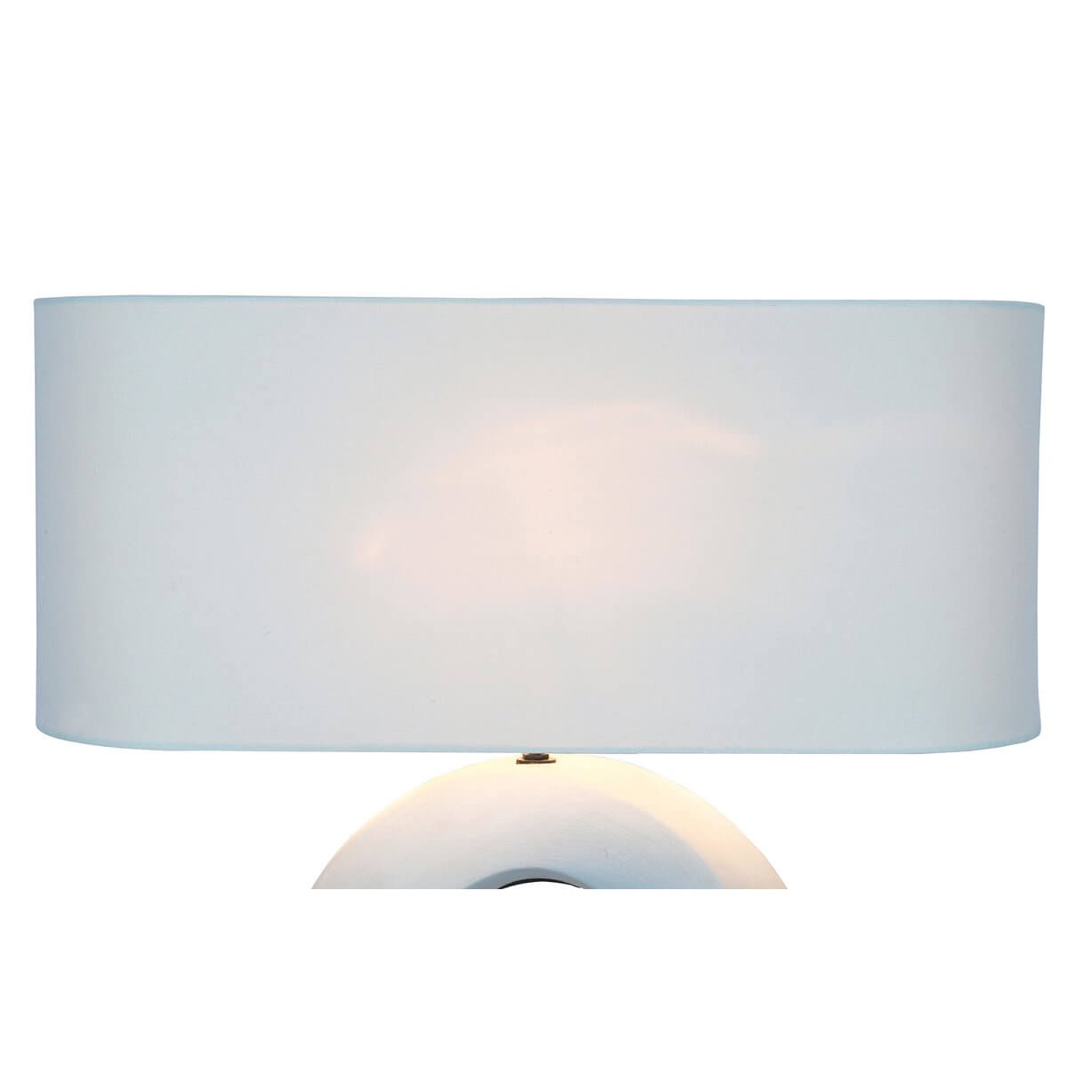 Table lamp ceramic/linen blue/white - SalesFever