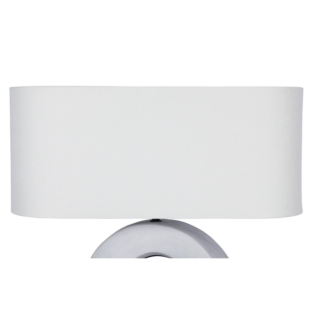 Table lamp ceramic/linen blue/white - SalesFever