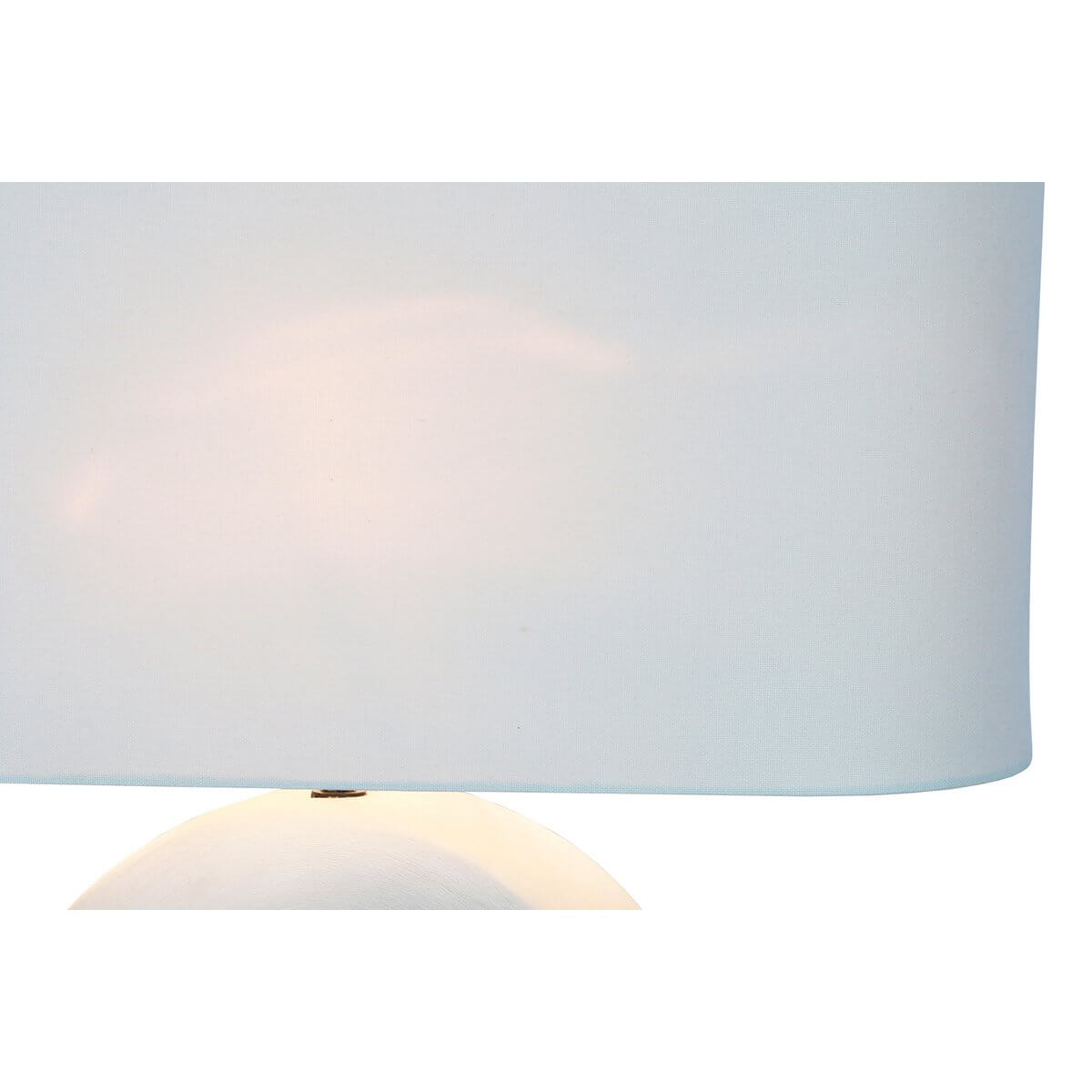 Table lamp ceramic/linen blue/white - SalesFever