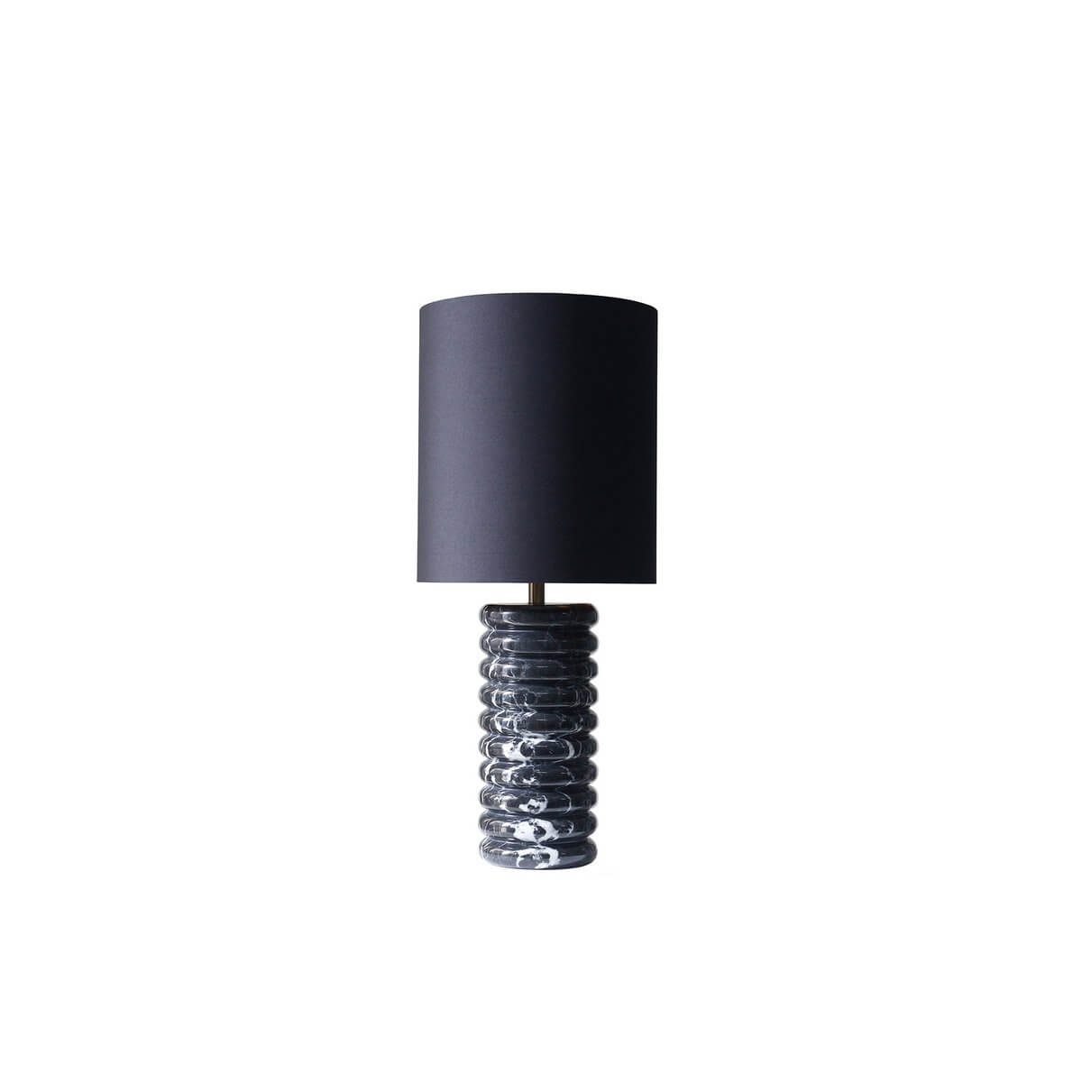 Table lamp marble/cotton black - SalesFever