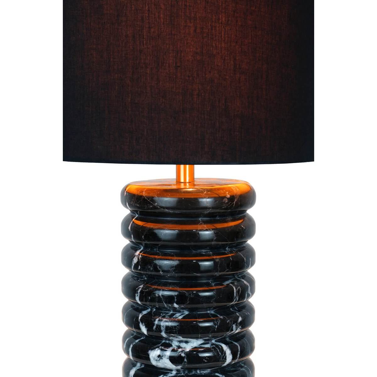 Table lamp marble/cotton black - SalesFever