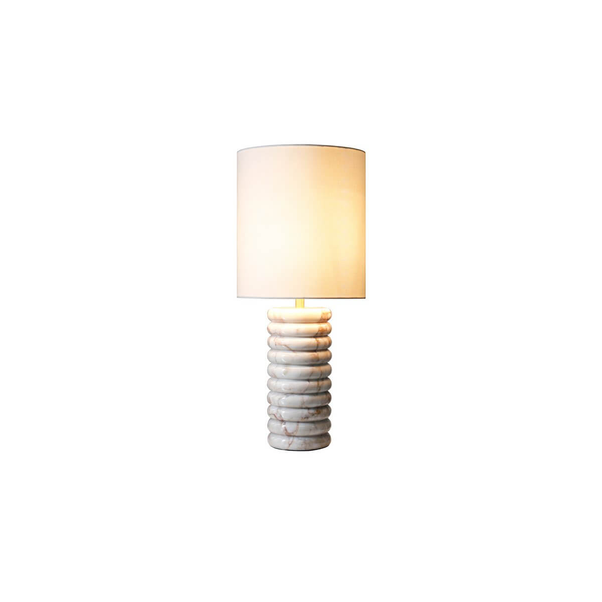 Table lamp marble/linen beige - SalesFever