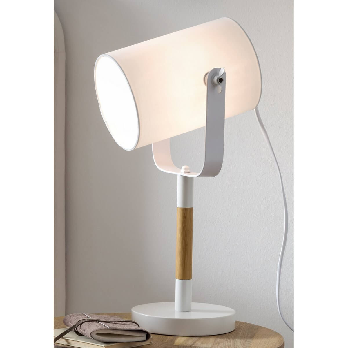 Table lamp Scandinavian white/natural - SalesFever