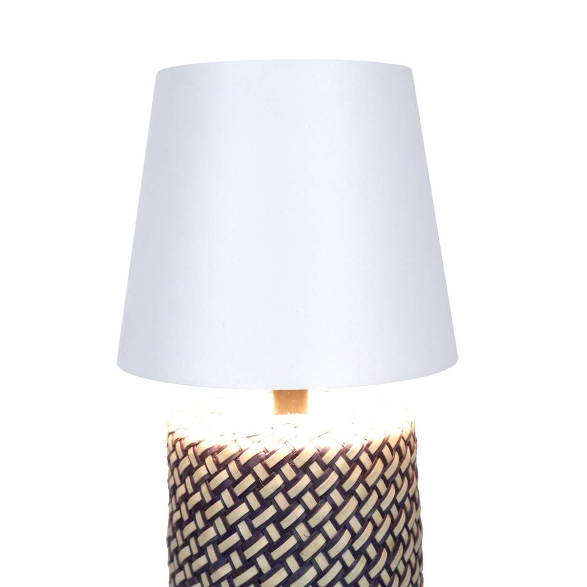 Table lamp black/white 29 cm with LED battery - SalesFever