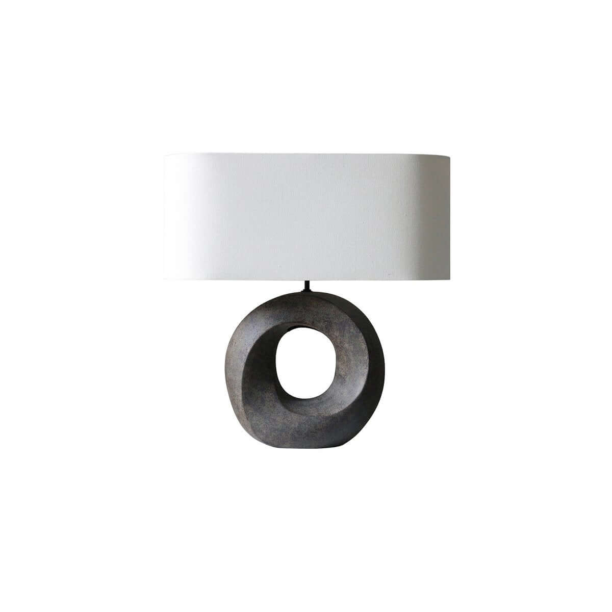 Tischleuchte Keramik/Leinen Grün/Beige - SalesFever