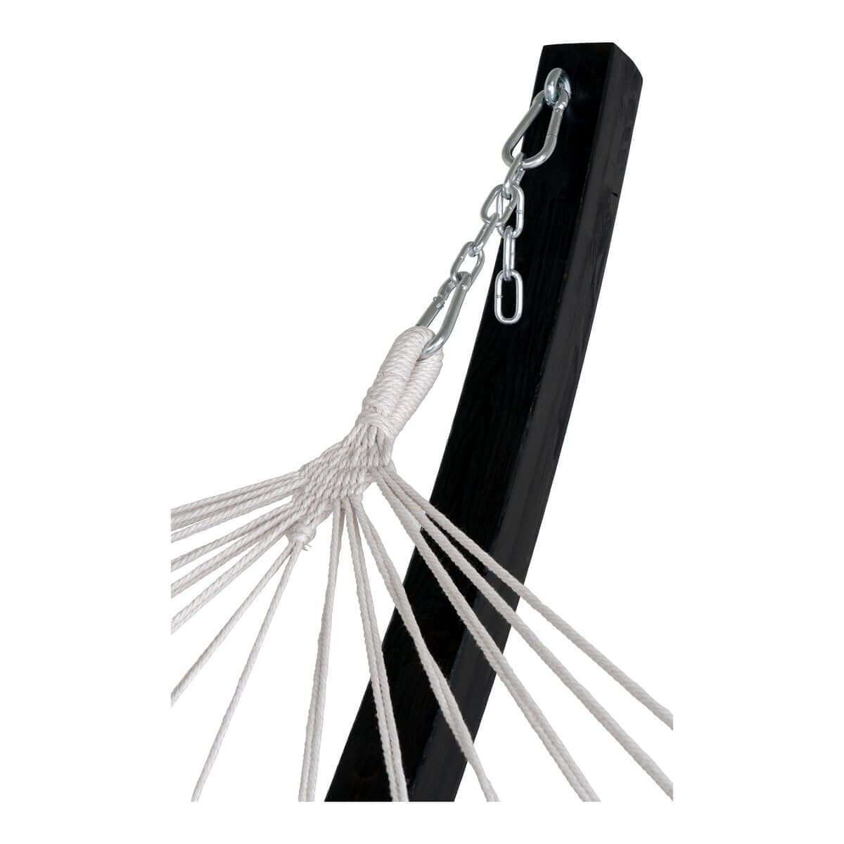 Tripoli hangmat met larikshouten frame - grijs/zwart - 320 × 120 × 120 cm