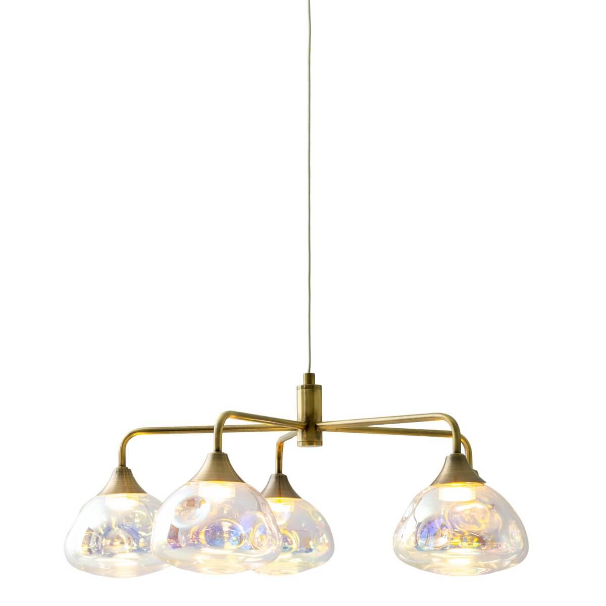 Varna hanglamp met irisglas - 5 lichtpunten - Ø 50 × 120 cm