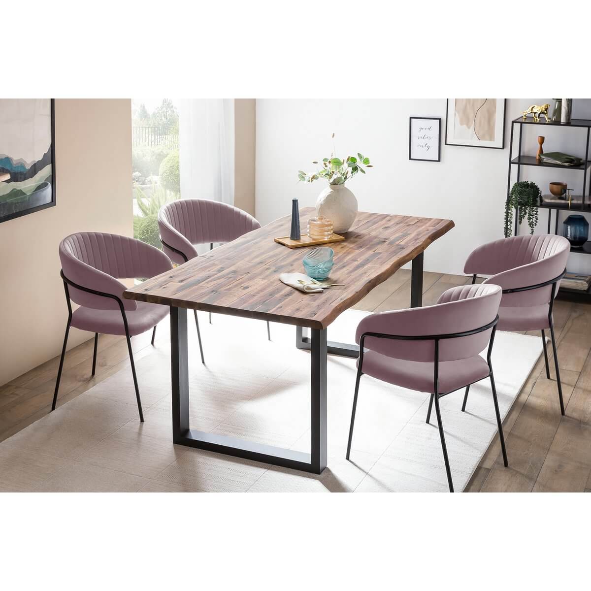 Chair velvet with back quilting rose - SalesFever