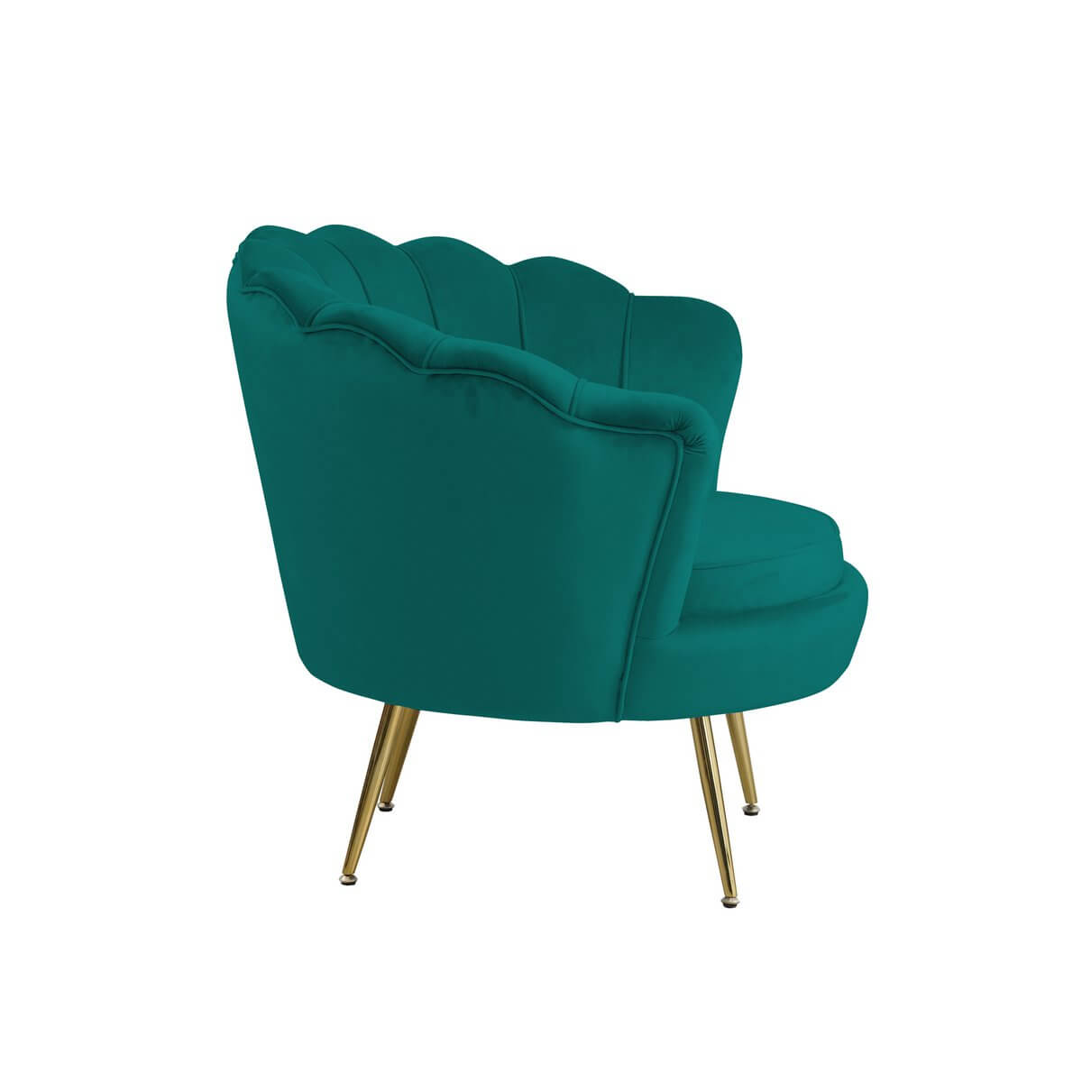 Velvet shell armchair Green - SalesFever