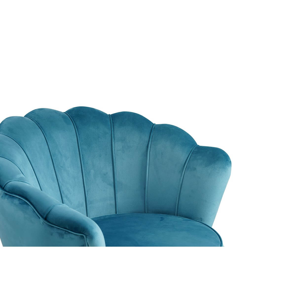 Velvet shell armchair blue - SalesFever