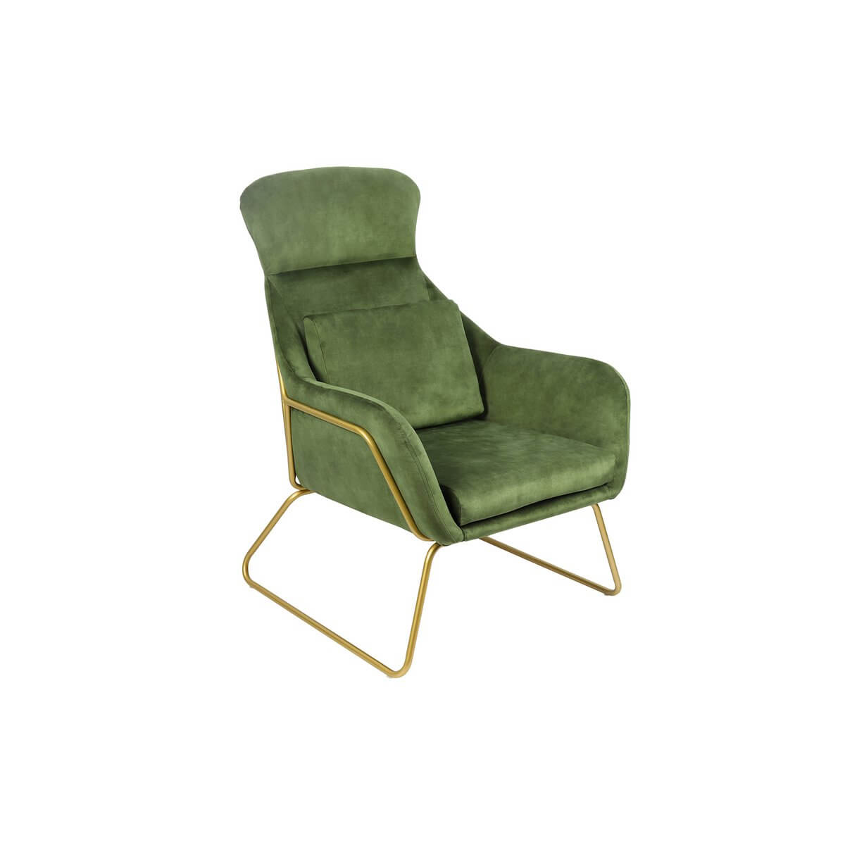 Velvet velor relax armchair green - SalesFever