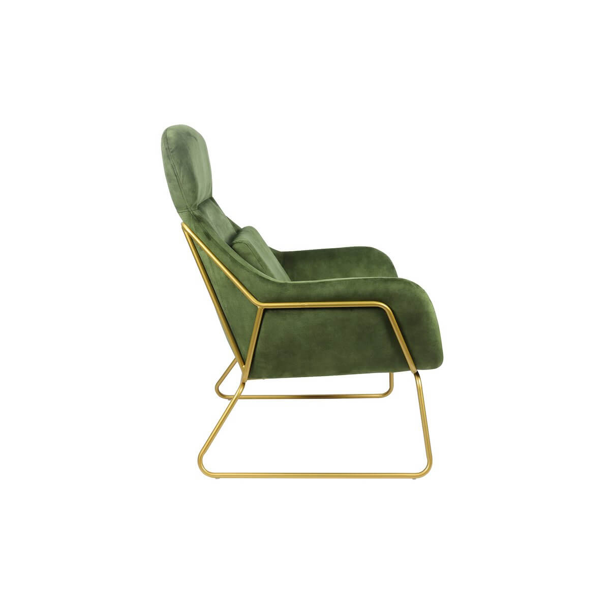 Velvet velor relax armchair green - SalesFever