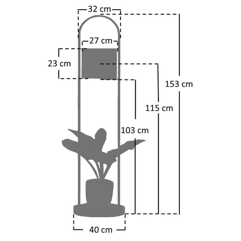 Floor lamp acacia wood natural/white 153 cm - SalesFever