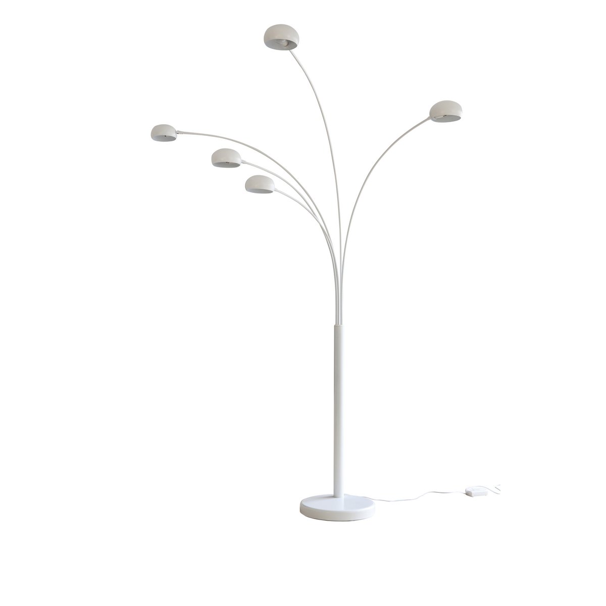 Vloerlamp Five Fingers Wit – 5 Beweegbare Armen & Marmeren Voet 205 cm - SalesFever - Casanovio