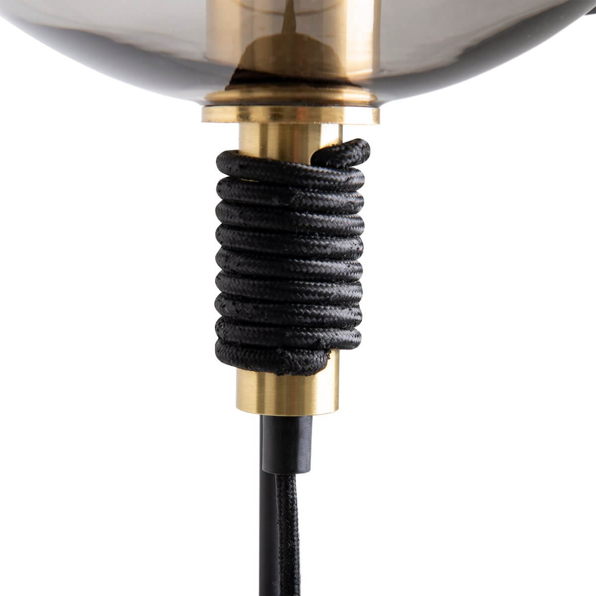 Vloerlamp Zwart Metaal Rookglas – Modern Elegant Design