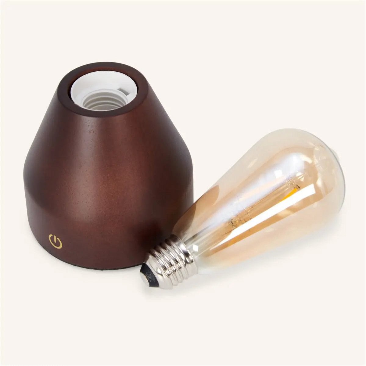 Zavi Donkerbruin Oplaadbare Tafellamp | LED, draadloos en batterijduur van 80 uur