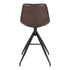 Monaco Counter Chair - Bruin, PU/Staal, 51x44x96 cm - Set van 2