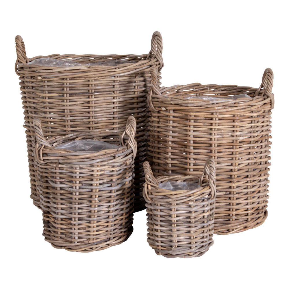 Caor Manden - Natuurlijk, Kubu Rotan, set van 4