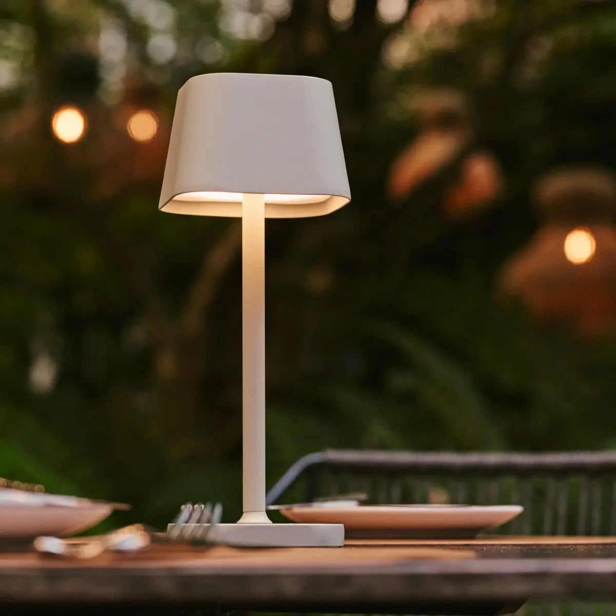 Ava Shadow Gray - Oplaadbare tafellamp | Stijlvol, draadloos en dimbaar