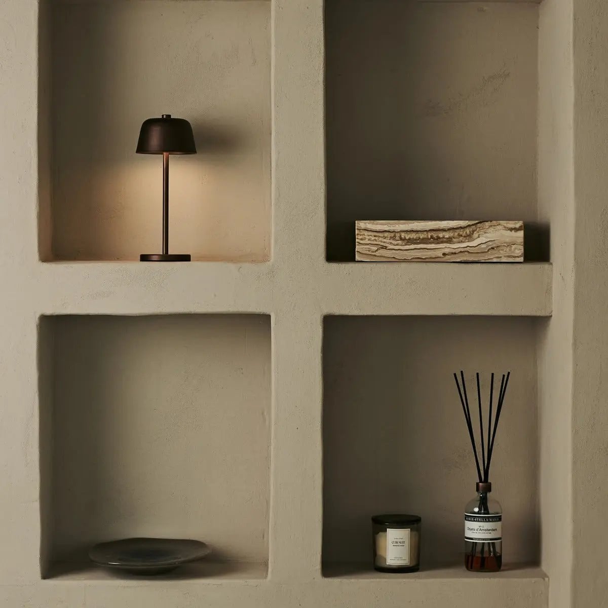 Anton Espresso Brown oplaadbare tafellamp | Stijlvolle en draadloze verlichting