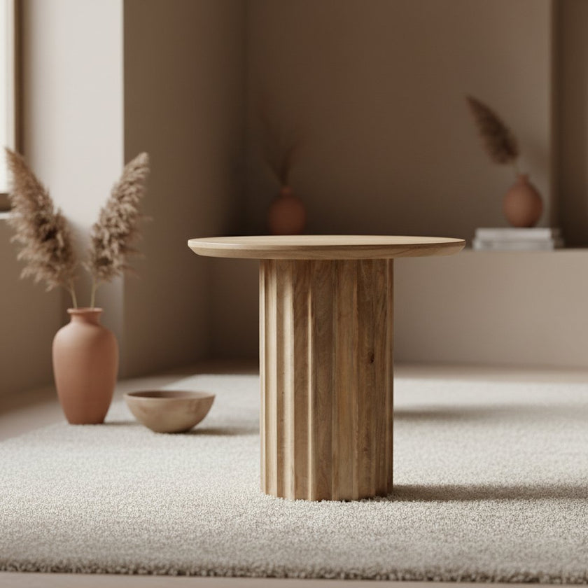 Bullnose bijzettafel naturel 50 cm