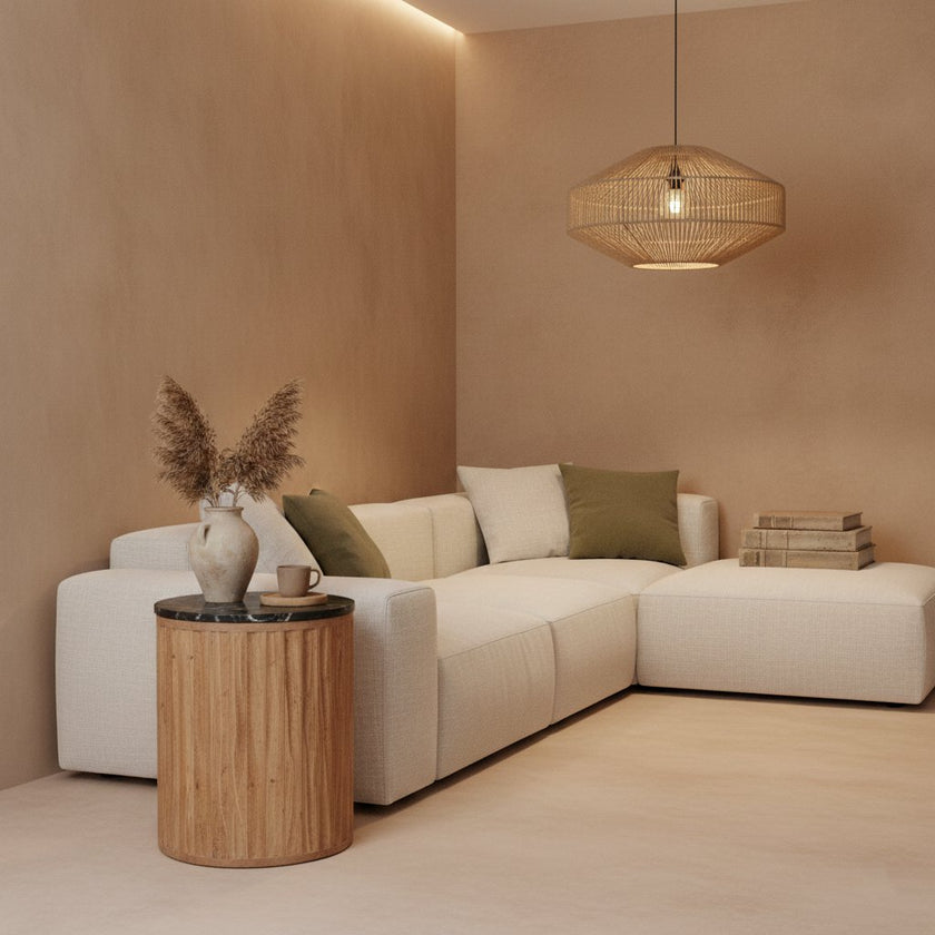 Langkawi bijzettafel marmer zwart - 40x40x50 cm