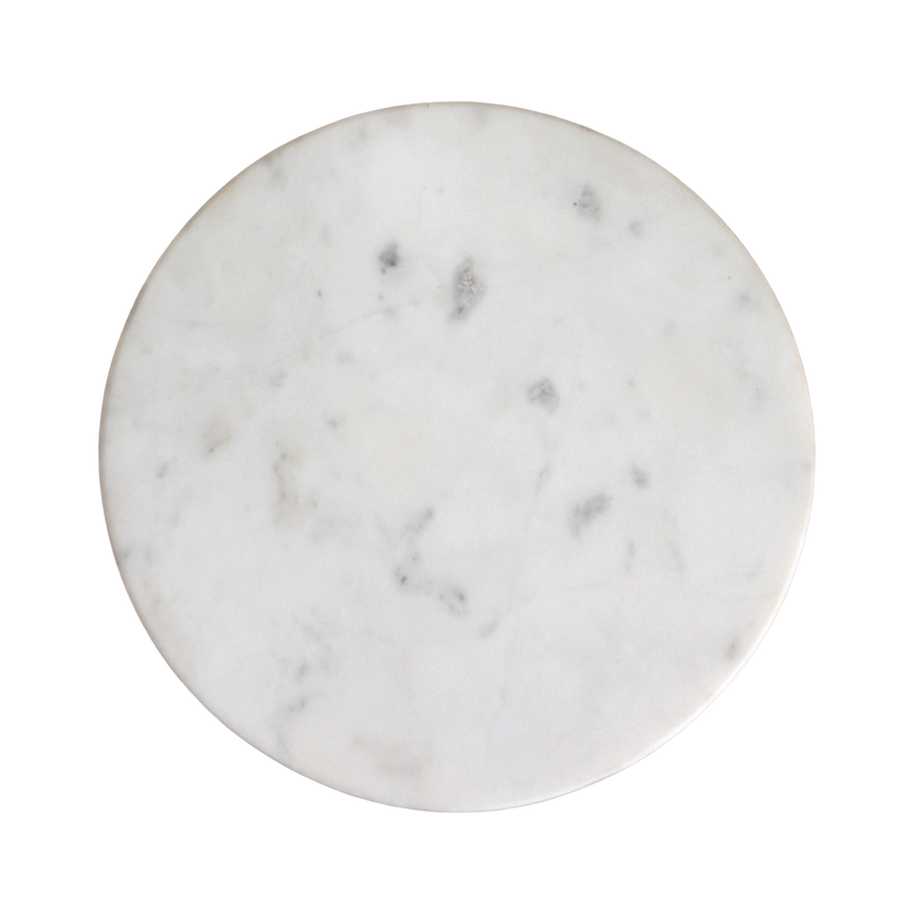 Atjeh bijzettafel marmer wit - 40x40x50 cm