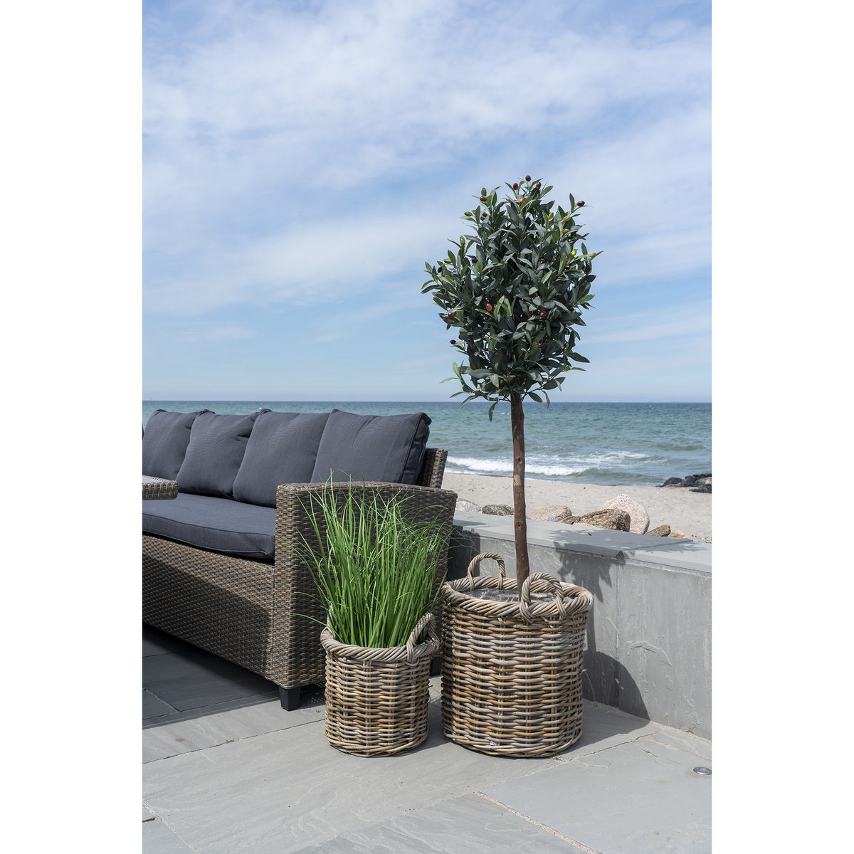 Gili-manden - natuurlijk, Kubu-rotan - set van 2