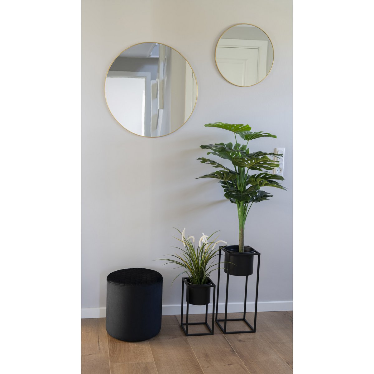 Marla Bloempotten - Zwart, Staal - Set van 2