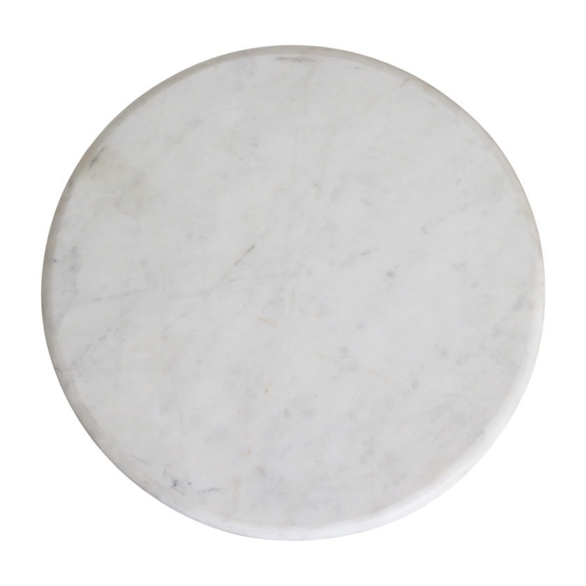 Kuala Lumpur bijzettafel marmer wit - 40x40x50 cm