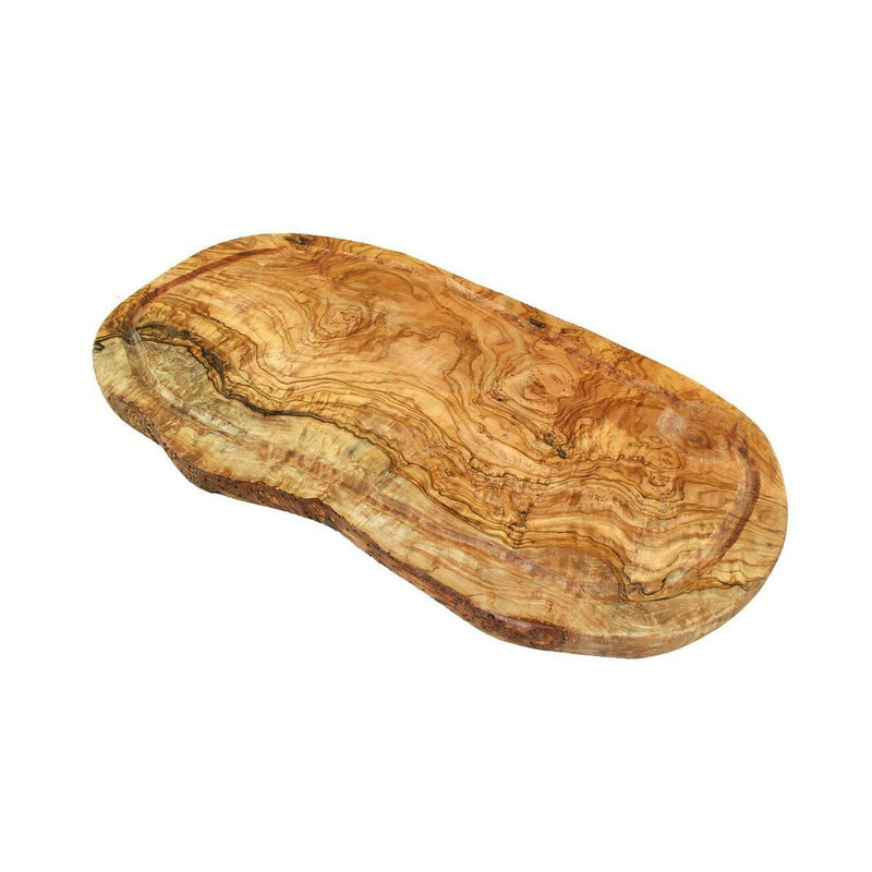 Steakplank RUSTIEK (lengte ca. 50 - 55 cm) met sapgleuf & zonder handvat
