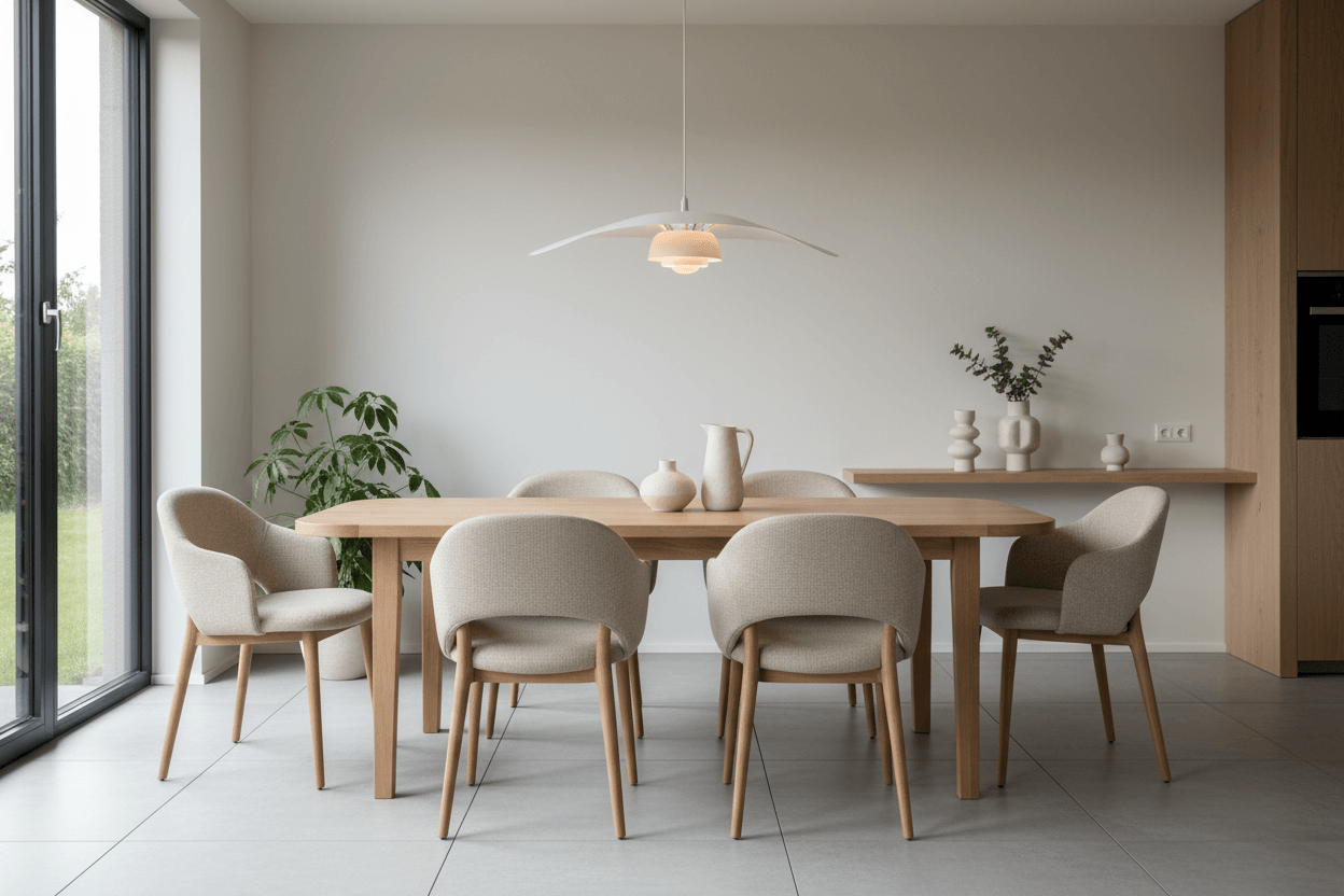 mooie keukentafel met stoelen